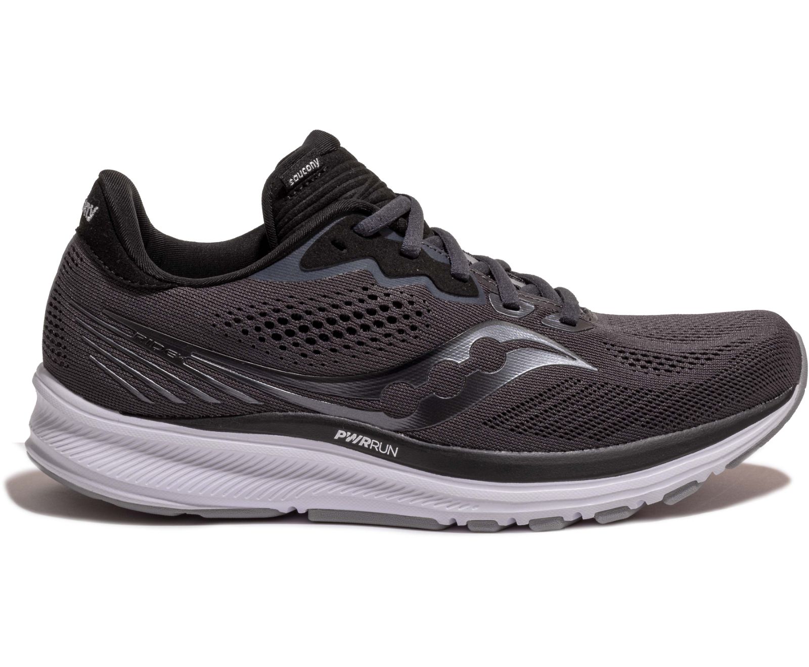 Saucony Ride 14 Wide Women\'s Running Shoes Grey / Black | Canada 201LISH